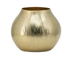 By Dezign - Round Gold Aluminium Vase - 28 x 28 x 22.5