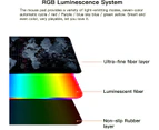 Extended RGB Gaming Mouse Pad, Extra Large Gaming Mouse Mat for Gamer, Waterproof Office DEST Mat with 10 Lighting Mode