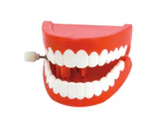 Jumping Wind Up Teeth Chattering Smile Clockwork Beating Denture Mechanical Toy