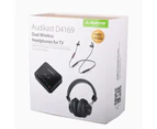 Audikast D4169 Low Latency Bluetooth 5.0 In-ear Headphone & Over-ear Headphone + Transmitter Adapter Set for TV