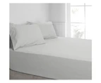 Algodon King Single Bed Combo Fitted Sheet Bedding Set 300TC Cotton Silver