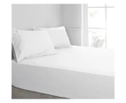 Algodon King Bed Combo Fitted Sheet Set w/Pillowcases 300TC Cotton White