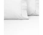 Algodon Double Bed Combo Fitted Sheet Set w/Pillowcases 300TC Cotton White
