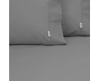 Algodon Queen Bed Combo Fitted Sheet Set w/ Pillowcases 300TC Cotton Charcoal