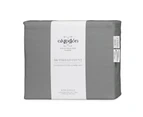 Algodon King Single Bed Combo Fitted Sheet/Pillowcase Set 300TC Cotton Charcoal