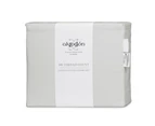 Algodon Mega King Bed Combo Fitted Sheet Set w/Pillowcases 300TC Cotton Silver