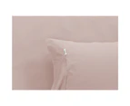 Algodon Double Bed Combo Fitted Sheet Set w/ Pillowcases 300TC Cotton Blush