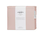 Algodon Double Bed Combo Fitted Sheet Set w/ Pillowcases 300TC Cotton Blush