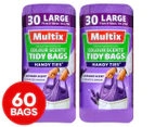 2 x 30pk Multix Large 34L Colour Scents Lavender Handy Ties Tidy Bags