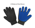 Pet Dog Cat Grooming Cleaning Magic Glove Hair For Dirt Remover Deshedding Brush - Blue Left Glove