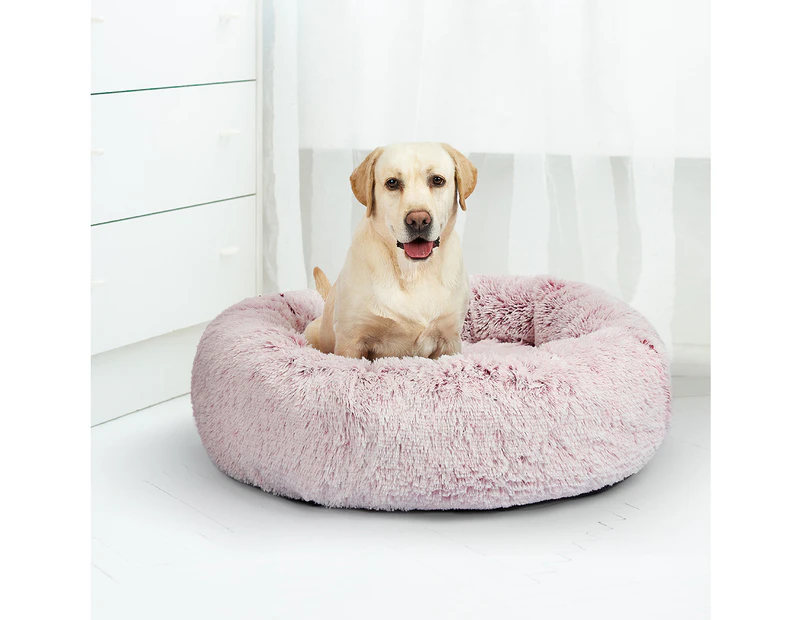 Pawz Pet Beds Dog Cat Soft Warm Kennel Round Calming Nest Cave AU Pink M