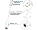 3.5mm headphone, adapter earplug adapter jack 2 pieces, easy to use plug and play(2 pieces),White
