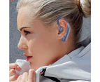 Bluetooth headset, Single Ear Bluetooth 5.2 Headset with Noise Canceling Mic Hands-Free Cell Phones Earpiece Waterproof Bluetooth Headphones - Blue