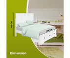 Celosia 5pc King Bed Frame Bedroom Suite Bedside Dresser Mirror Package - White