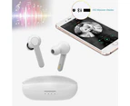Bluetooth 5.0 True Wireless Earbuds with Charging Case TWS Stereo Headphones with Mic In-Ear Earphones Headset for Sport - White