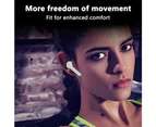 Bluetooth 5.0 True Wireless Earbuds with Charging Case TWS Stereo Headphones with Mic In-Ear Earphones Headset for Sport - White