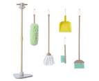 Little Helper Housekeeping Cleaning 6 pcs Set with Broom, Mop, Duster, Brush & Dustpan, Toddler Household Tools Pretend Play Toys, 6 pcs.
