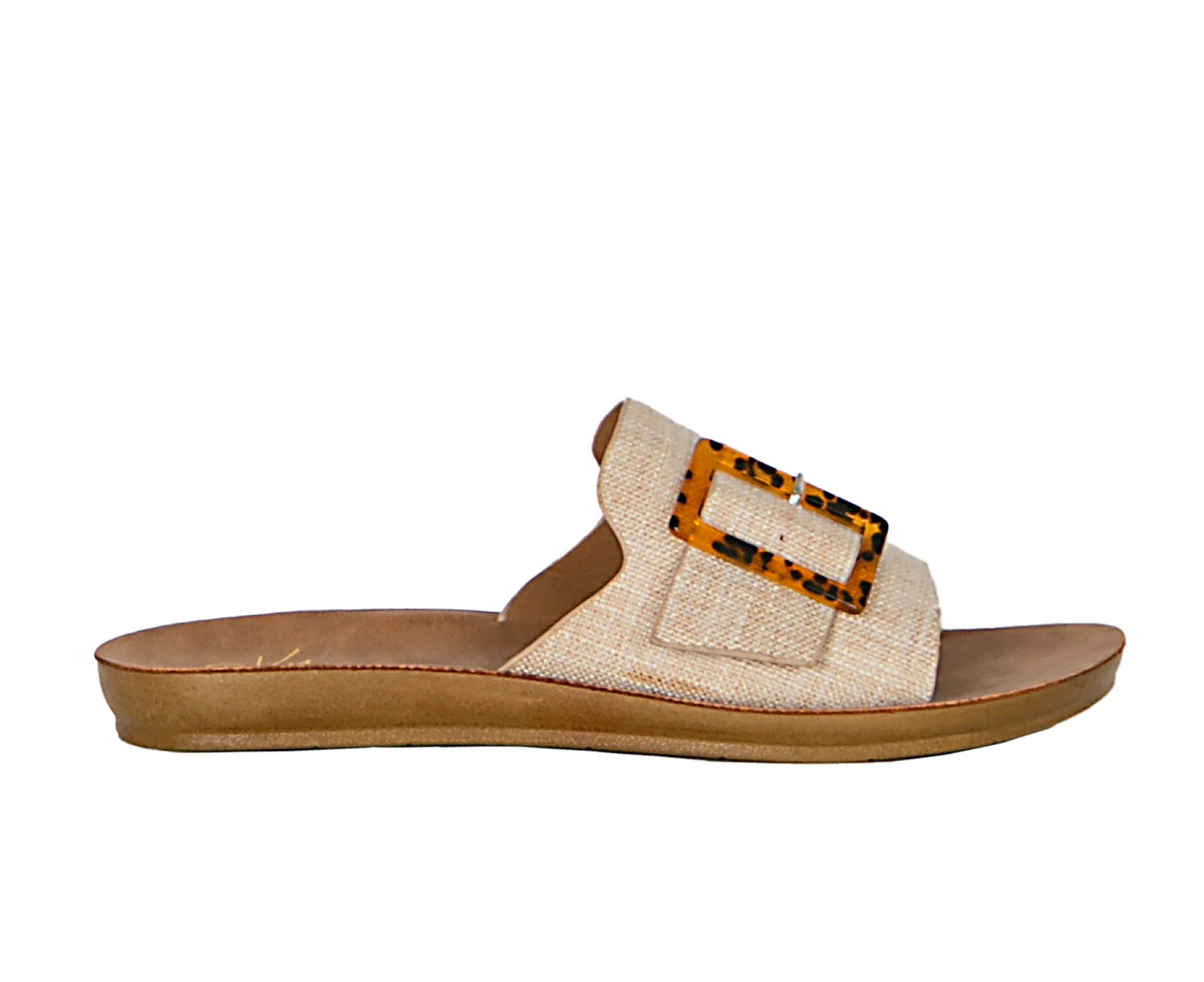 Xanthi Vybe Flat Summer Slides Women's - NaturalLinen