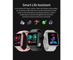 Kids Waterproof Fit Fitness Tracker Smart Watch Fitness Sports Watch With Heart Rate & Blood Pressure Monitor Tracker Band Bracelet - Black