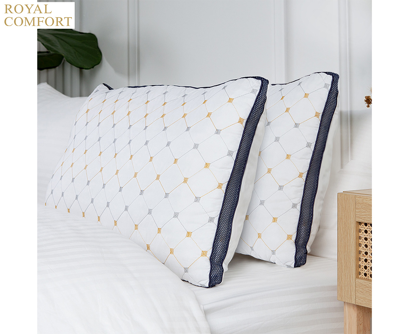 Royal Comfort Chiro Comfort Air Mesh Pillows 4 Pack