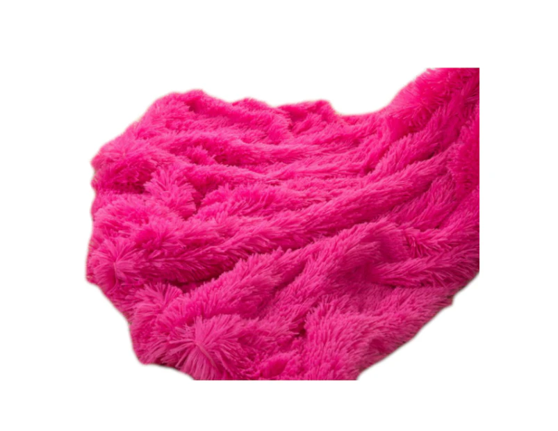 Lots Of Colours Three Sizes Super Soft Fluffy Warm Blanket - Rose Red