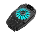 USB Rechargeable Mobile Phone Mini Cooling Turbo Fan - Black