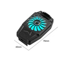 USB Rechargeable Mobile Phone Mini Cooling Turbo Fan - Black