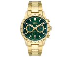 Hugo Boss Gold Steel Green Dial Men's Chronograph Watch - 1513923