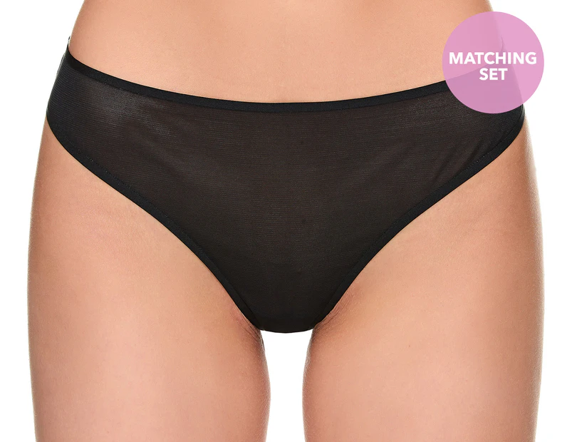 Me. By Bendon Women's Audacious Thong Briefs - Black