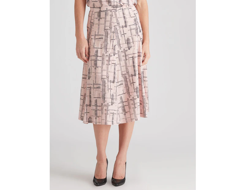 Noni B Textured A Line Skirt - Womens - Chalk Pink