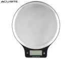 Acurite Round Stainless Steel Digital Kitchen Scales w/ 5kg Capacity - Stainless Steel/Black