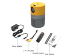 YT400 Portable Mini Projector 360P LCD Native Cinema Player Video Multimedia Home Theater Pico LED Col yellow and grey