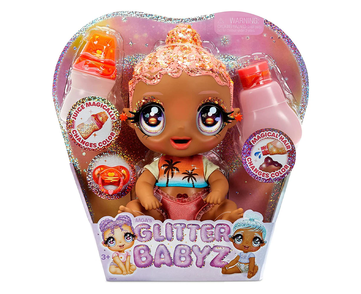 Glitter Babyz Solana Sunburst Kids/Childrens Colour Changing Doll Play Toy 3y+