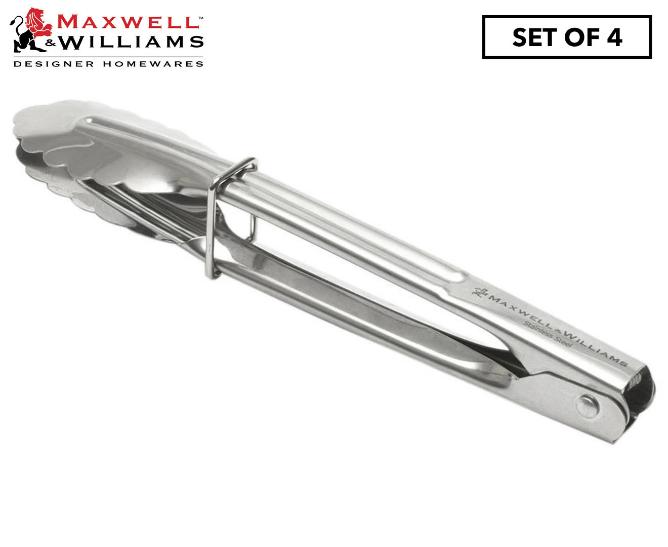 4 x Maxwell & Williams 18cm Grabbers Mini Tongs