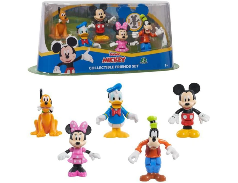 Mickey, Box of 5 Articulated 7.5 cm Figures, 5 Characters to Collect, Toy for Children Ages 3, MCC08 - CATCH