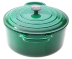 Gourmet Kitchen Cast Iron Casserole 28cm Eden Green