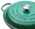 Gourmet Kitchen Cast Iron Casserole 28cm Eden Green