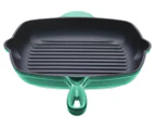 Gourmet Kitchen 28cm Cast Iron Square Grill Pan - Eden Green