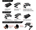 Laptop Stand Foldable Bed Table PC Laptop Stand Bed Tray Tilting Reading Stand for Sofa, Book, Magazine and Breakfast