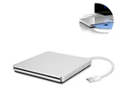 External DVD CD Drive, USB Type C Portable External Ultra Slim Superdrive Burner Optical Drive CD RW DVD RW Disc Duplicator Compatible