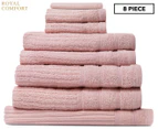 Royal Comfort 8-Piece Eden Egyptian Cotton Towel Set - Blush