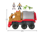 Fisher-Price Imaginext Jurassic World Cretaceous Colo, Capture Truck and Yaz - Dinosaur Figure - Age 3 - CATCH