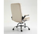 AADEN Velvet Office Chair- Cream