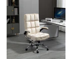 AADEN Velvet Office Chair- Cream