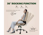 AADEN Velvet Office Chair- Cream