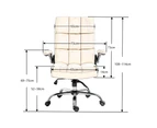 AADEN Velvet Office Chair- Cream