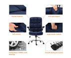 AADEN Velvet Office Chair- Blue