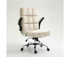 AADEN Velvet Office Chair- Cream