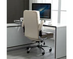 AADEN Velvet Office Chair- Cream