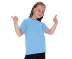 Jerzees Schoolgear Childrens Classic Plain T-Shirt (Pack of 2) (Sky Blue) - BC4382